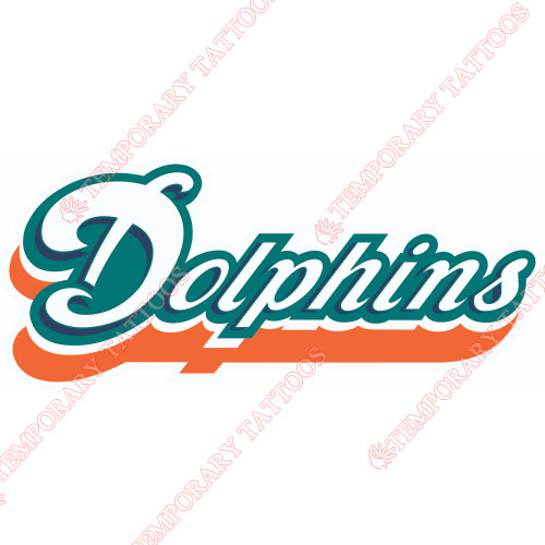 Miami Dolphins Customize Temporary Tattoos Stickers NO.575
